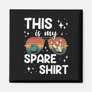 This Is My Spare Shirt Retro Vintage Bowling Men W Magnet
