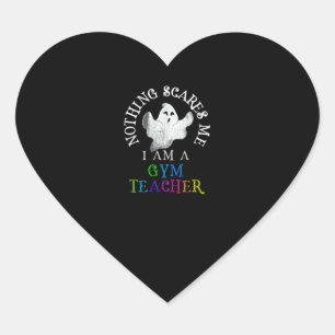 This is My Spooky Gym Teacher Costume Don't Scare Heart Sticker