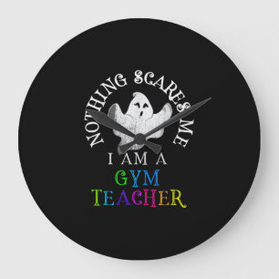 This is My Spooky Gym Teacher Costume Don't Scare Large Clock