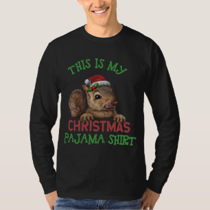 This Is My Squirrel Christmas Pajama Matching Fami T-Shirt