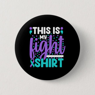 This Is My Suicide Prevention Awareness Teal Purpl 6 Cm Round Badge