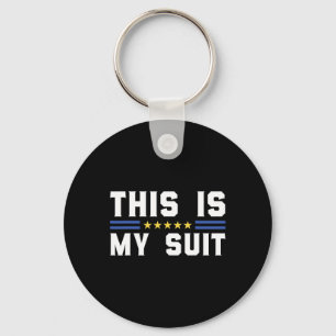 This Is My Suit Funny Ukraine Flag Zelensky Statem Key Ring