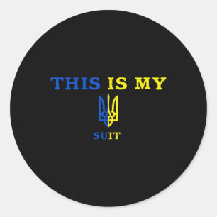 This Is My Suit, Im Not Playing Cards, Funny Classic Round Sticker