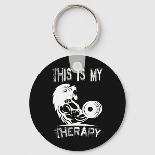 This Is My Therapy Bodybuilding Gym  Key Ring