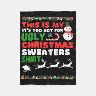 This Is My Ugly Christmas In July Sweater Women Me Fleece Blanket