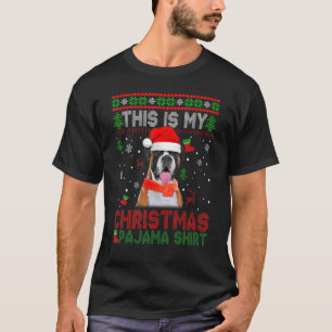 This Is My Ugly Christmas Pajama Boxer Dog T-Shirt