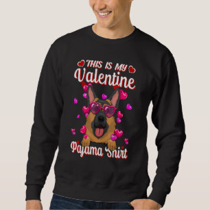 This Is My Valentine Pajama Shirt German Shepherd 