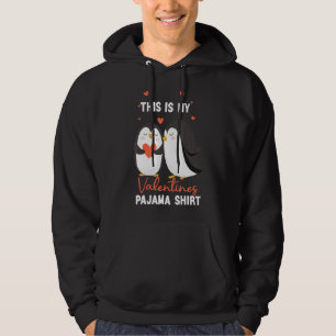 This Is My Valentines Day Pajama Cute Penguins Val Hoodie