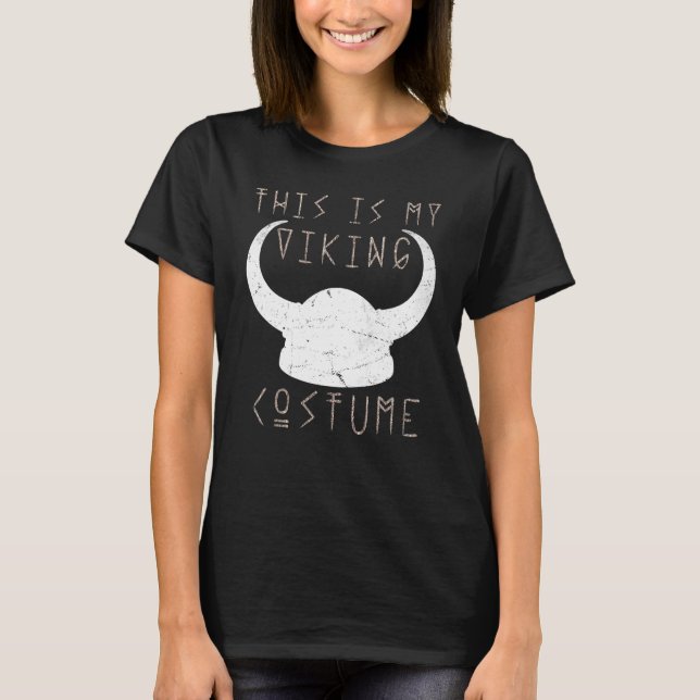 This Is My Viking Costume  Nordic Viking Helmet T-Shirt (Front)