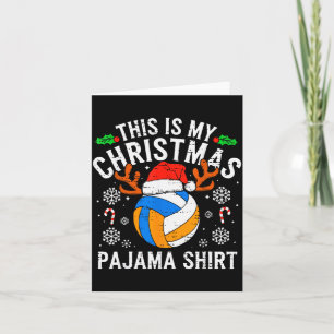 This Is My Volleyball Christmas Pajama Shirt Men B Card