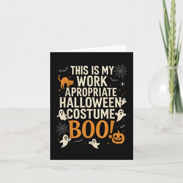This Is My Work Appropriate Costume, Office Hallow Card (Front)
