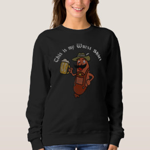 This Is My Wurst German Lederhosen Pun Sweatshirt