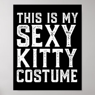 This Is My Y Kitty Costume Fun Easy Halloween Cat Poster