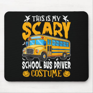 This Is My Y School Bus Driver Funny Costume Hallo Mouse Pad