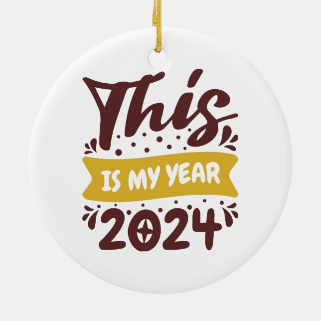 This is my year 2024 ceramic ornament (Back)