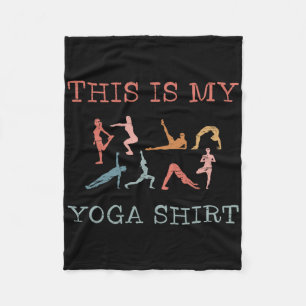 This Is My Yoga Design Yoga Poses Vinyasa Flow  Fleece Blanket
