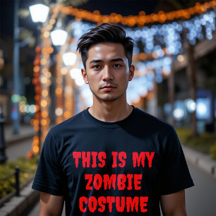 This Is My Zombie Costume Halloween T-Shirt