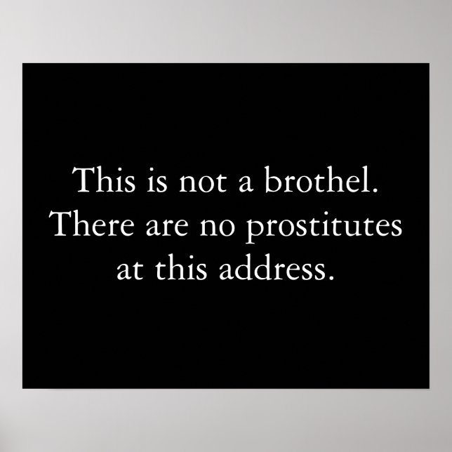 This is not a brothel. There are in prostitutes... Poster (Front)