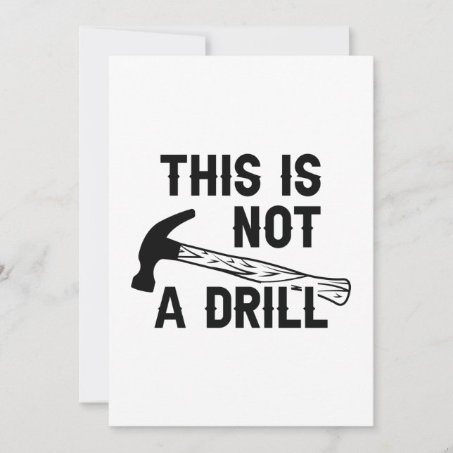 This Is Not A Drill Thank You Card (Front)