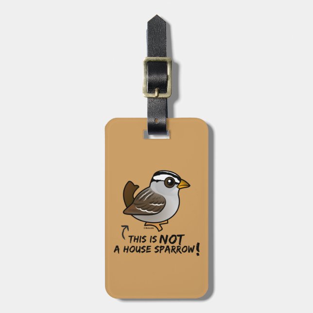 This is NOT a House Sparrow! Luggage Tag (Front Vertical)