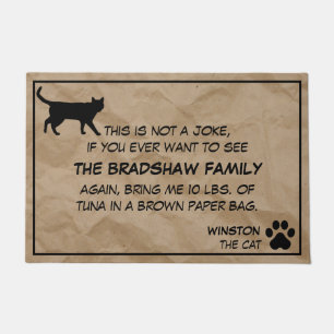 This is Not a Joke Cat Doormat