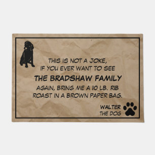 This is Not a Joke Dog Doormat