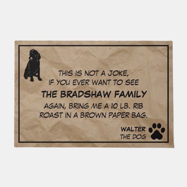 This is Not a Joke Dog Doormat (Front)