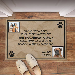 This is Not a Joke Photo Dog Doormat