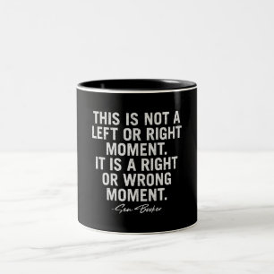 This Is Not A Left Or Right Moment Cory Booker Two-Tone Coffee Mug