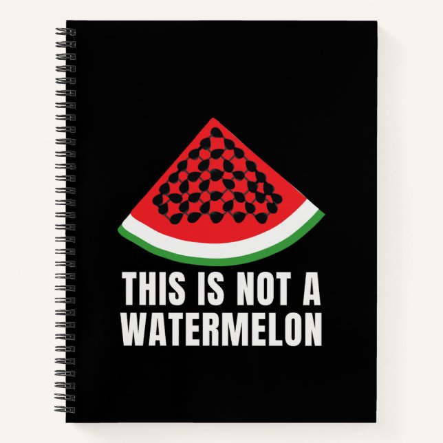 This is Not a Watermelon - Palestinian keffiyeh  Notebook (Front)