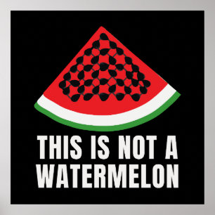 This is Not a Watermelon - Palestinian keffiyeh  Poster
