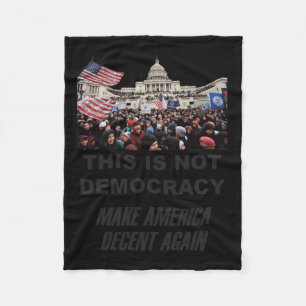 This Is Not Democracy Fleece Blanket