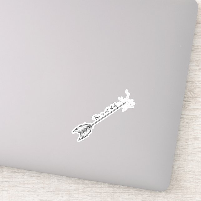 This is Not Ideal Sticker – B&W (Detail)