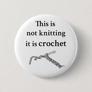 This is not knitting it is crochet 6 cm round badge