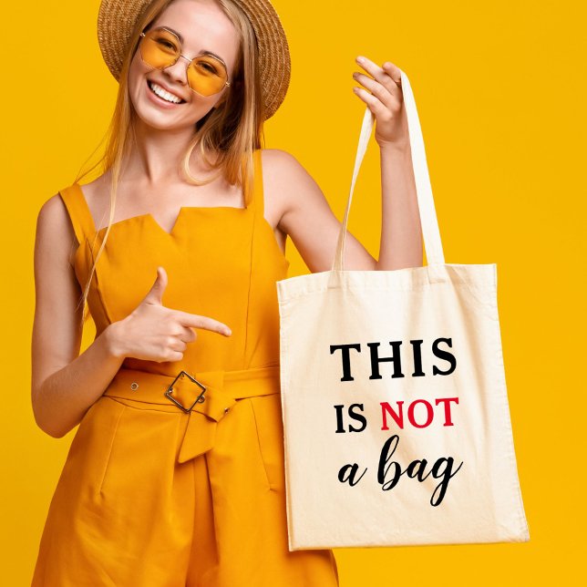 This is NOT | Trendy Humourous Typography Funny Tote Bag (This is Not Funny Sarcastic Quote Modern Typograph Tote Bag)