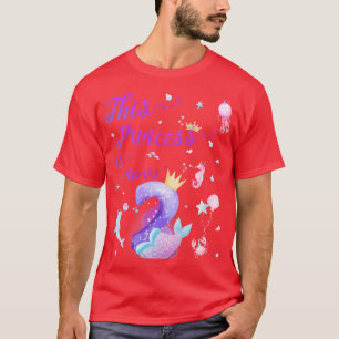 This Is Now Two Years Old 2nd Cute Girl Birthday T-Shirt