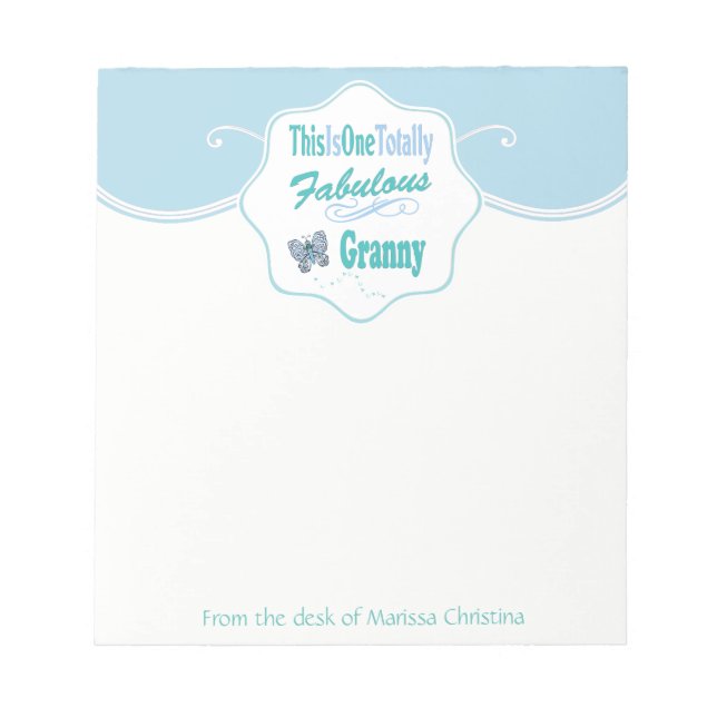 This Is One Totally Fabulous Granny Notepad (Front)