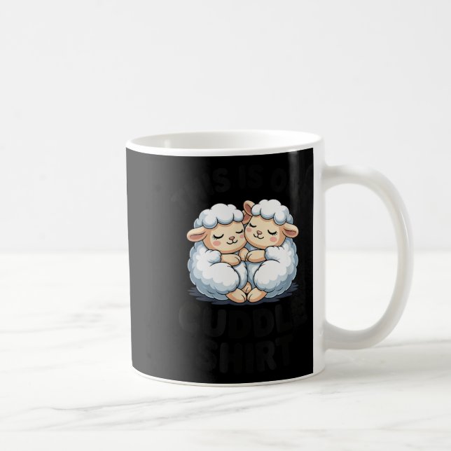 This Is Our Cuddle Shirt Cute Sheep Couple  Coffee Mug (Right)
