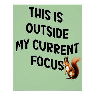 This Is Outside My Current Focus Squirrel Poster