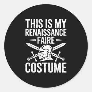 This is renaissance faire costume shirt kids boy classic round sticker