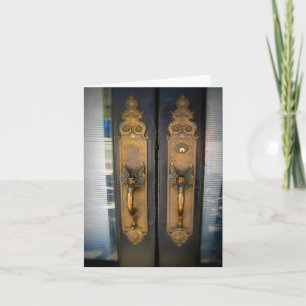 This is San José CA: Brass Handles Greeting Card