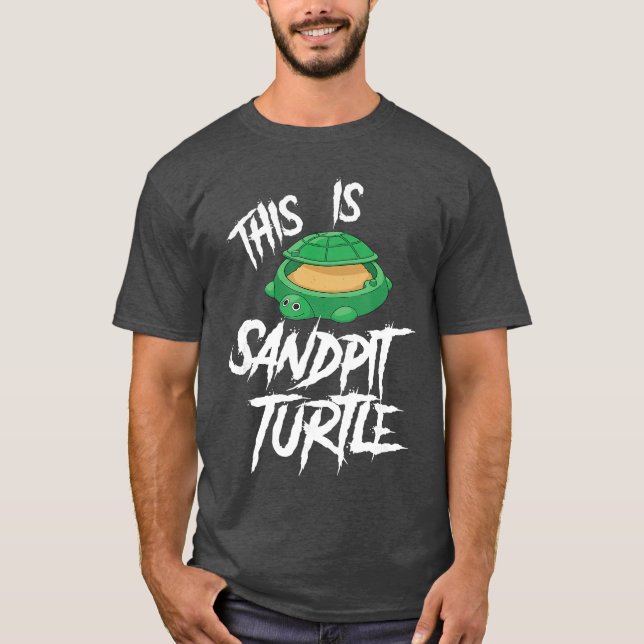 This is Sandpit Turtle Metal Music Meme T-Shirt (Front)
