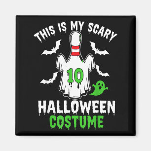 This Is Scary Halloween Costume Bowling Pin Ghost Magnet