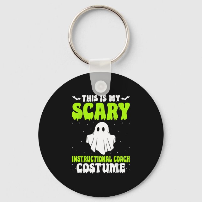 This is scary instructional coach costume key ring (Front)