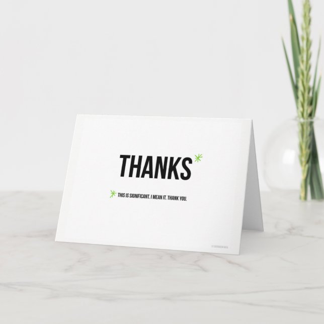This is Significant Thank You Card (Front)