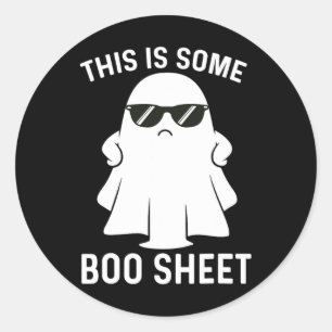 This Is Some Boo Ghost Halloween Costume Men Women Classic Round Sticker