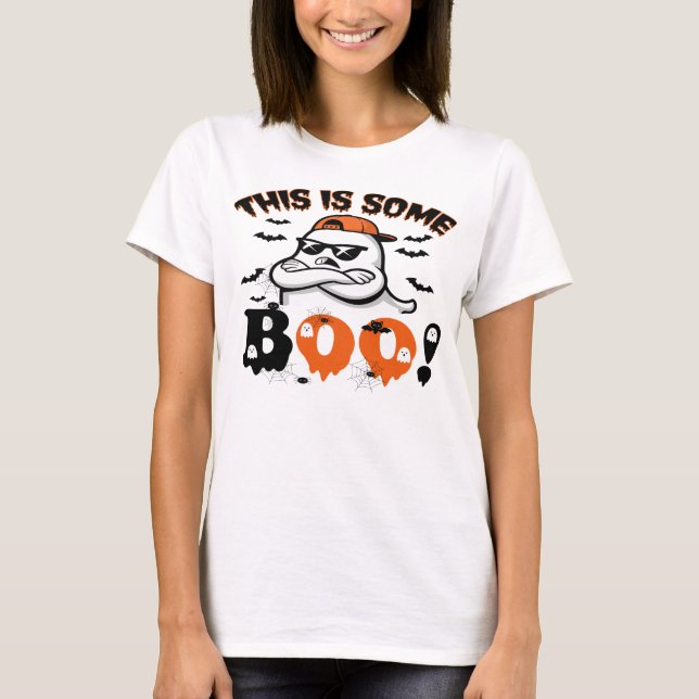 This Is Some Boo Halloween Funny Ghost  T-Shirt (Front)