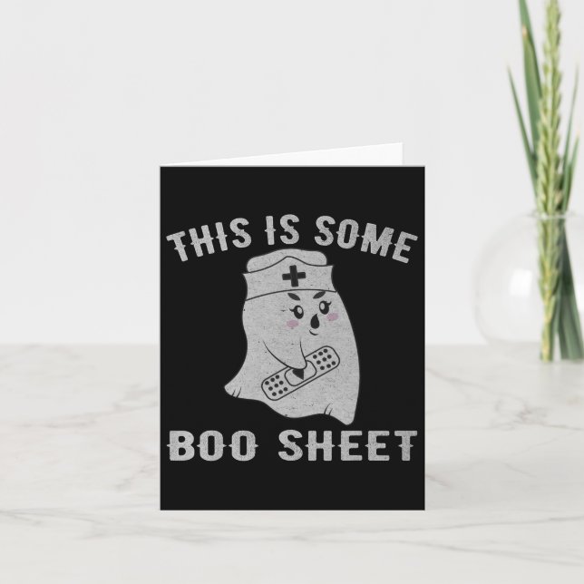 This Is Some Boo Sheet Boo Ghost Fun Halloween Nur Card (Front)