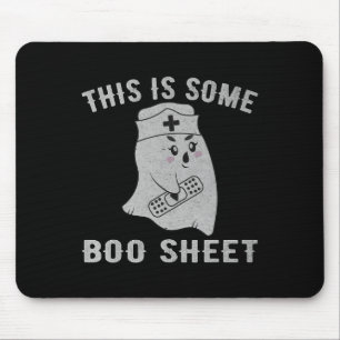 This Is Some Boo Sheet Boo Ghost Fun Halloween Nur Mouse Pad