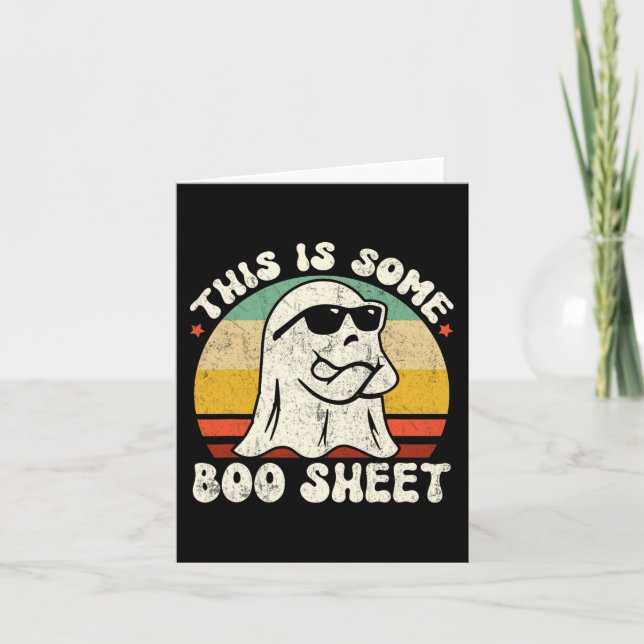 This Is Some Boo Sheet Cool Ghost Fun Halloween Co Card (Front)